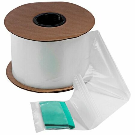LAVEX 3'' x 3'' 2 Mil Clear Polyethylene Auto Style Pre-Opened Bag on a Roll, 4000PK 130A03032C